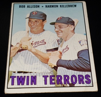 1967 ⚾ Topps #334 Twin Terrors Harmon Killebrew Bob Allison ⚾ Minnesota Twins