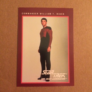 1991 Star Trek 25th Anniversary Trading Card ~ Commander William T. Riker (Card # 126)