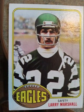 1976 TOPPS LARRY MARSHALL PHILADELPHIA EAGLES FOOTBALL CARD# 302