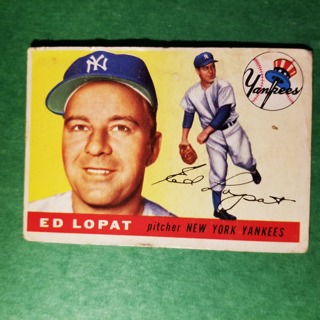 1955 - TOPPS BASEBALL CARD NO. 109 - ED LOPAT - YANKEES