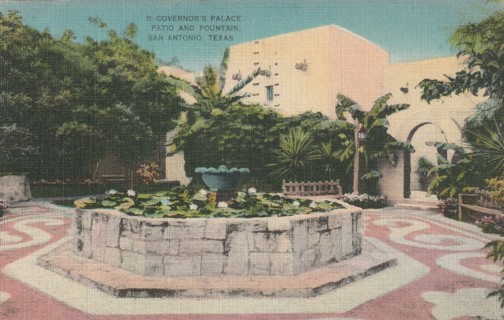 Vintage Used Postcard: d: 1949 Gov Palace, San Antonio, TX