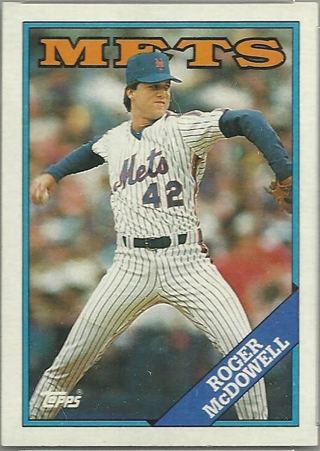 Roger McDowell 1988 Topps New York Mets
