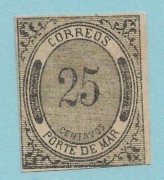 1875 Mexico 25c Porte De Mar MHR