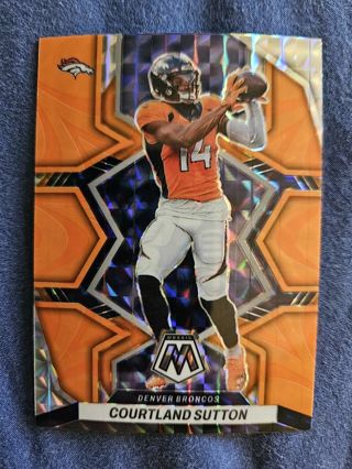 2022 Panini Mosaic Reactive Orange Courtland Sutton