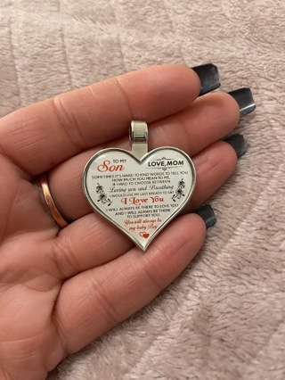 “Son” Heart Charm