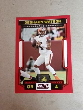 Cleveland Browns DeShawn Watson Red Parallel Football Card