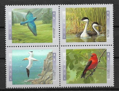 1997 Canada Sc1634a Birds MNH block of 4