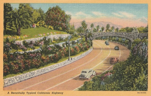 Vintage Unused Postcard: j: California Highway