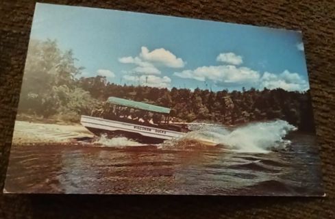 Tiered Old Wisconsin duck Amphibious Duck entering River Old Trumble postcard