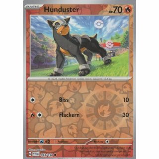  Tradingcard - Pokemon 2023 german Hunduster 033/198 REVERSE HOLO 