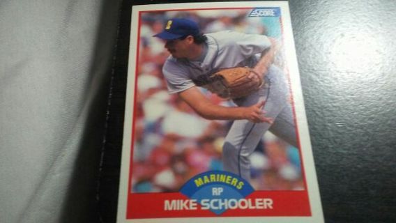 1989 SCORE MIKE SCHOOLER SEATTLE MARINERS BASEBALL CARD# 528