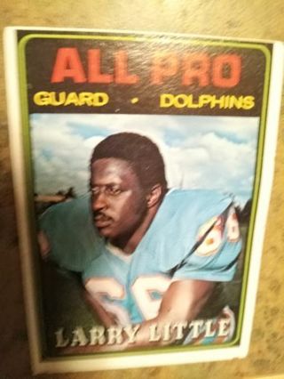 1974 TOPPS ALL PRO LARRY LITTLE MIAMI DOLPHINS FOOTBALL CARD# 123