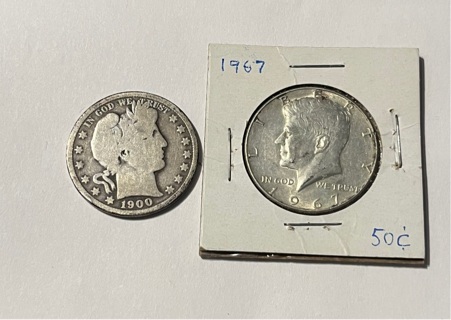 1900 O Barber~1967 Half dollars