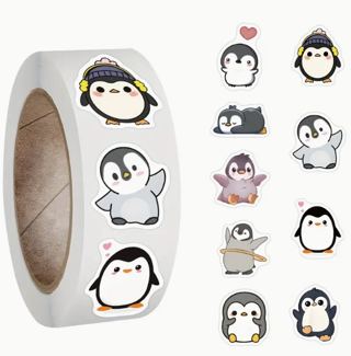 100 Assorted Penguin Stickers