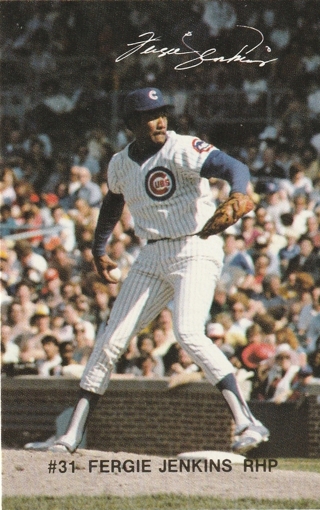 1982 Red Lobster Chicago Cubs Fergie Jenkins #31 HOF