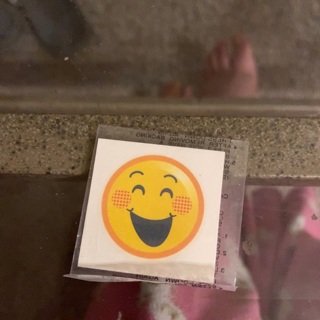 Smiley temporary tattoo 