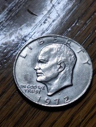 1972 D Eisenhower Dollar Clad Type 2 AU Condition