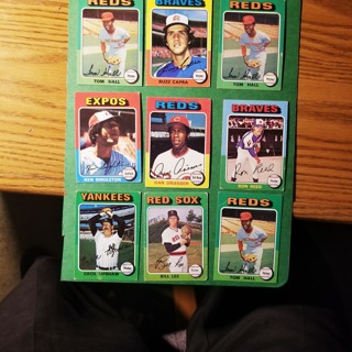 9 - LOT -1975 TOPPS LOW GRADE -VG - BASEBALL CARDS