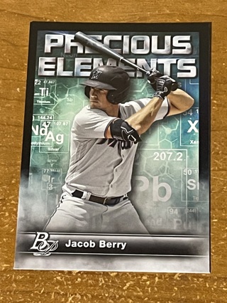 2023 Bowman Platinum - Precious Elements (Insert Card) - JACOB BERRY - #PE-30