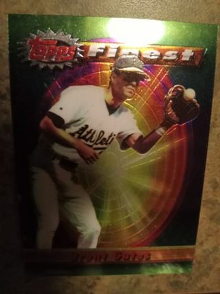 1994 TOPPS FINEST BRENT GATES OAKLAND ATHLETICS BASEBALL CARD# 7