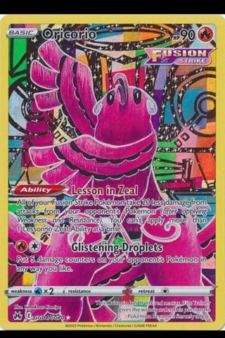 NM Secret Rare GG Oricorio Crown Zenith Pokemon card TCG SWSH