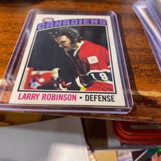 1976 topps Larry robinson hockey card 