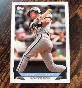 Steve Sax 1993 Topps Baseball Card 