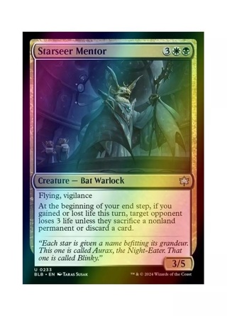 Magic the Gathering MTG BLB Starseer Mentor 233 Foil