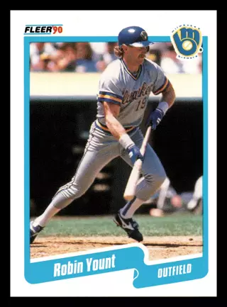 Robin Yount - 1990 Fleer #340 - NM card - Hall of Famer