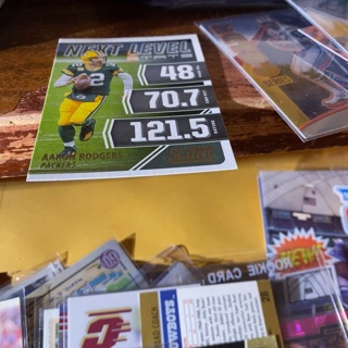 2021 panini score next level stats Aaron Rodgers football card 