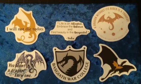 6 - "DARING DRAGONS" STICKERS