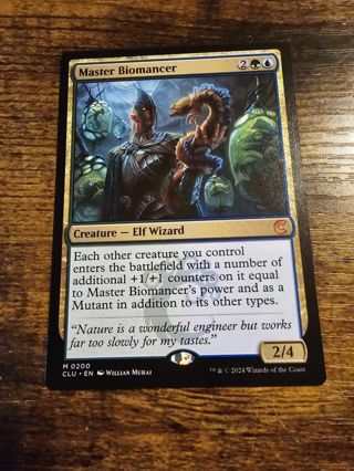 Magic the gathering mtg Master Biomancer Mythic Rare card Ravnica Clue Edition