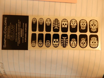 FUN HALLOWEEN GLOW in the Dark NAIL DECALS