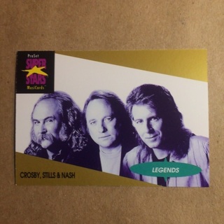 1991 ProSet Super⭐️Stars MusiCards | CROSBY, STILLS & NASH (LEGENDS) | Card # 4