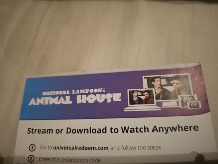 National Lampoons animal house 4k digital code ONLY 