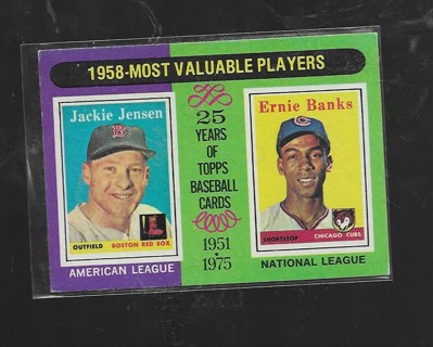 1975 TOPPS 58 MVPS BANKS #196