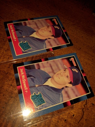 Two card lot baseball Jack McDowell both rookies 