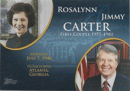 2008 Topps Update First Couples #FC37 Jimmy Carter /Rosalynn Carter