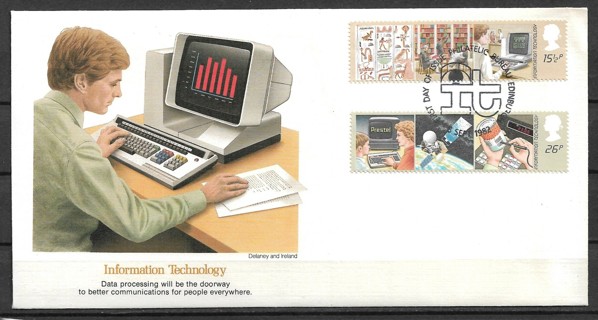 1982 Great Britain Sc1000-1 Information Technology FDC