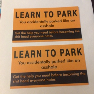 2 Parking Cards-Read description before bidding 