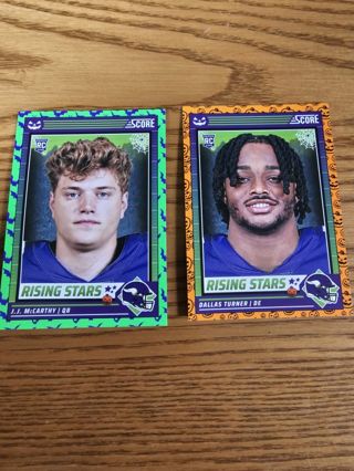 J.J. McCARTHY AND Dallas Turner score Halloween Rookie Cards Minnesota Vikings Rookies 2024