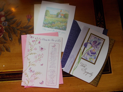 (3) Sympathy Cards with Envelopes