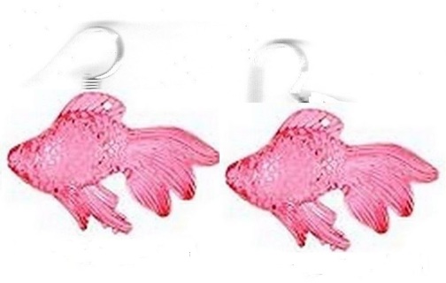  SP PINK GOLDFISH EARRINGS (PLEASE READ DESCRIPTION