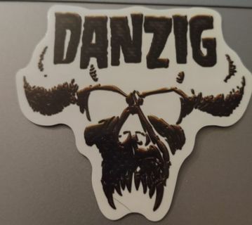 Danzig heavy metal band sticker for tool box xBox PlayStation hard hat water bottle