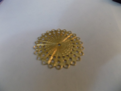 1 3/4 round goldtone filigree medallion embellishment