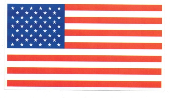 RED, WHITE & BLUE USA FLAG SMALL STICKER