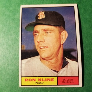 1961 - TOPPS BASEBALL CARD NO. 127 - RON KLINE - CARDINALS