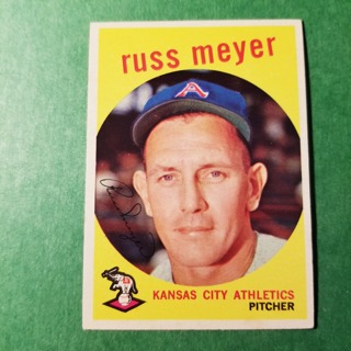 1959 - TOPPS BASEBALL CARD NO. 482 - RUSS MEYER - A'S - SHARP