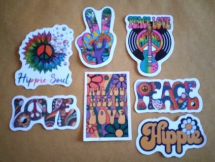 7 "PEACE-OUT" STICKERS