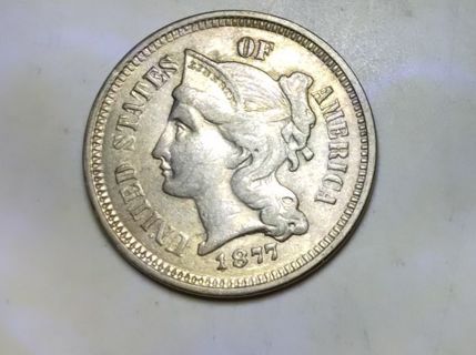 1877 3 cent nickel!